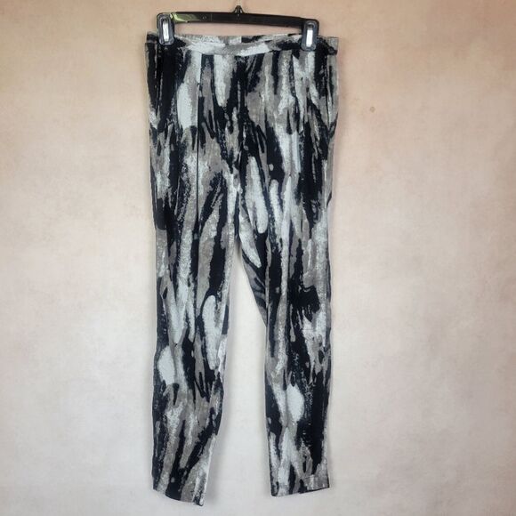 BokBok Black Gray White Abstract Print Joggers Lounge Pants Size Small - Picture 1 of 7